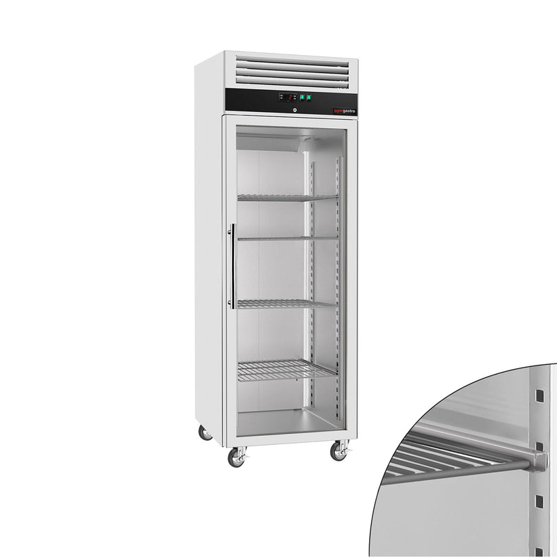 Chłodziarka ze stali nierdzewnej ECO - 600 litrów - z 1 szklanymi drzwiami