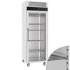 Szafa chłodnicza ze stali nierdzewnej ECO - 600L - 740x730mm - 1 drzwi, przeszklona - chłodzenie wentylowane; zamek