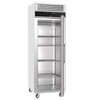Szafa chłodnicza ze stali nierdzewnej ECO - 600L - 740x730mm - 1 drzwi, przeszklona - chłodzenie wentylowane; zamek