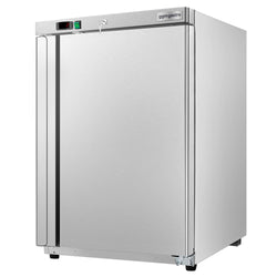 Mini chłodziarka magazynowa ze stali nierdzewnej ECO – 200 litrów – z 1 drzwiami – wewnętrzna strona drzwi z tworzywa sztucznego