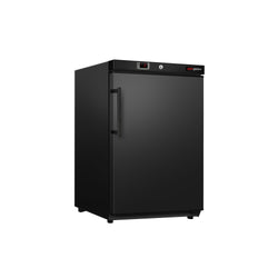 Mini chłodziarka magazynowa ECO – 200 litrów – z 1 drzwiami – wnętrze drzwi z tworzywa sztucznego – czarna