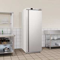 Szafa chłodnicza ze stali nierdzewnej ECO - 400L - 1‑drzwiowa - wewnętrzna strona drzwi z ABS