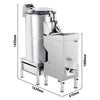 Commercial Potato Peeler (Rumbler) - 600kg/h - 1.5kW - 400V - with Waste Filter Basket - incl. Potato Chipper