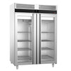 Szafa chłodnicza PREMIUM – stal nierdzewna – GN 2/1 – 1400 L – z 2 drzwiami szklanymi – z izolacją 85 mm