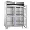 Commercial Upright Fridge Stainless steel PREMIUM - GN 2/1 - 1400L - with 4 half doors