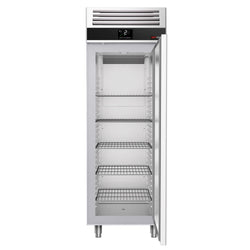 Commercial Upright Fridge Stainless steel PREMIUM - GN 2/1 - 700L - with 1 door & Support grids
