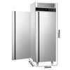 Szafa chłodnicza przelotowa ze stali nierdzewnej PREMIUM - GN 2/1 - 1410L - 700x810mm - 1 drzwi przód i tył - chłodzenie wentylowane; LED