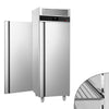 Szafa chłodnicza przelotowa ze stali nierdzewnej PREMIUM - GN 2/1 - 1410L - 700x810mm - 1 drzwi przód i tył - chłodzenie wentylowane; LED