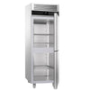 Commercial Upright Fridge Stainless steel PREMIUM - GN 2/1 - 700L - with 2 half doors