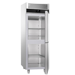 Commercial Upright Fridge Stainless steel PREMIUM - GN 2/1 - 700L - with 2 half doors