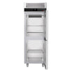 Commercial Upright Fridge Stainless steel PREMIUM - GN 2/1 - 700L - with 2 half doors