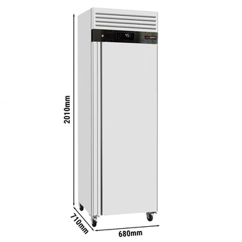 Chłodziarka ze stali nierdzewnej ECO - 600 litrów - z 1 drzwiami - wnętrze drzwi wykonane z tworzywa sztucznego - Prime Gastro