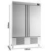 Szafa chłodnicza Premium PLUS – stal nierdzewna – 1110 L – z 2 drzwiami