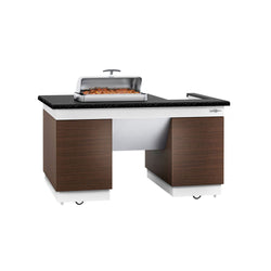 Stacja do gotowania / stół przygotowawczy DUBLIN - 1600 mm - blat roboczy kuchenny z czarnego granitu