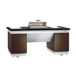 Stacja do gotowania / stół przygotowawczy DUBLIN - 2000 mm - blat roboczy kuchenny z czarnego granitu