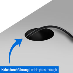 Szuflada na fusy z kawy - podwójna - 820 x 510 x 115 mm - z uderzakiem - srebrna