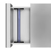 Szuflada na fusy z kawy - podwójna - 820 x 510 x 115 mm - z uderzakiem - srebrna