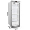 Commercial Upright Storage Fridge Stainless Steel ECO - 400L - with 1 Glass Door