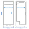 Commercial Upright Storage Fridge Stainless steel PREMIUM - 400L - with 1 Glass Door - Static cooling with fan assist