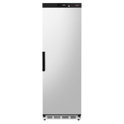 Lagerkühlschrank Edelstahl PREMIUM - 400 Liter - mit 1 Tür - Innenseite der Tür aus Kunststoff