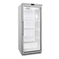 Szafa chłodnicza magazynowa ECO – stal nierdzewna – 580 L – z 1 drzwiami szklanymi