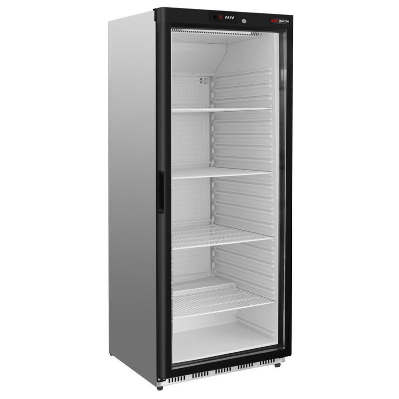 Commercial Upright Storage Fridge Stainless Steel PREMIUM - 600L - with 1 Glass Door