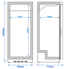 Commercial Upright Storage Fridge Stainless Steel PREMIUM - 600L - with 1 Glass Door