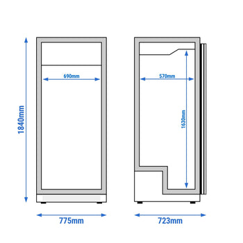 Chłodziarka do przechowywania ze stali nierdzewnej ECO - 600 litrów - z 1 drzwiami - Prime Gastro