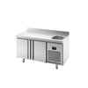 Commercial Counter Fridge PREMIUM PLUS - 1468x600mm - with sink - with 2 doors - with upstand - capacity 250 litres