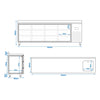 Stół chłodniczy PREMIUM PLUS - 2452x600mm - 510L - z 12 szufladami - z 1 komorą prawa - z rantem