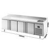 Commercial Counter Fridge PREMIUM PLUS - 2452x700mm - with sink - with 4 doors - with upstand - capacity 630 litres