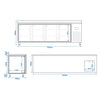 Commercial Counter Fridge PREMIUM PLUS - 2452x700mm - with sink - with 4 doors - with upstand - capacity 630 litres