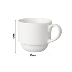 (12 sztuk) BUDGETLINE - Filiżanka do kawy Mammoet - 20 cl - Biała