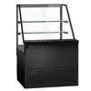 Witryna chłodnicza TORONTO - 1000x880mm - 1100L - front Czarny - z oświetleniem LED - podwójna szyba - blat granitowy