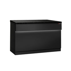 Lada kasowa TORONTO - 1150 mm - czarny panel przedni - czarny granitowy blat roboczy kuchenny