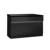 Stolik kasowy TORONTO - Panel przedni Czarny - Blat roboczy Czarny granit - 1150x880mm