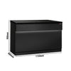 Stolik kasowy TORONTO - Panel przedni Czarny - Blat roboczy Czarny granit - 1150x880mm