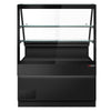 Witryna chłodnicza TORONTO - 1300x880mm - 1200L - front Czarny - z oświetleniem LED - podwójna szyba - blat granitowy Czarny - 2 półki