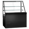 Witryna chłodnicza TORONTO - 1300x880mm - 1200L - front Czarny - z oświetleniem LED - podwójna szyba - blat granitowy Czarny - 2 półki