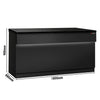 Stolik kasowy TORONTO stal nierdzewna - 1800x880mm - Panel przedni Czarny mat - Blat roboczy Czarny granit