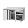 Commercial Counter Fridge PREMIUM - 1400x600mm - with 2 doors - capacity 250 litres