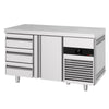 Commercial Counter Fridge PREMIUM - 1400x700mm - with 1 door - 3 drawers - capacity 281 litres