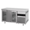 Stół chłodniczy PREMIUM – 1400 x 700 mm – z 2 drzwiami szklanymi