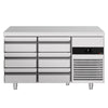 Commercial Counter Fridge PREMIUM - 1400x700mm - with 6 drawers - capacity 281 litres