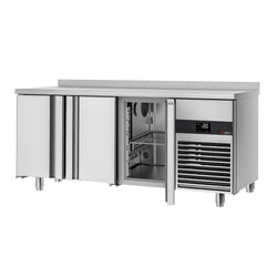 PREMIUM Refrigerated Table -1860x600 mm - with 3 doors & rear panel