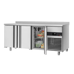 PREMIUM Refrigerated Table -1860x600 mm - with 3 doors & rear panel