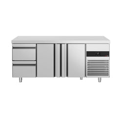 Stół chłodniczy PREMIUM – 1865 x 700 mm – z 2 drzwiami i 2 szufladami