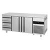 Commercial Counter Fridge PREMIUM - 1865x700mm - with 2 doors - 3 drawers - capacity 474 litres