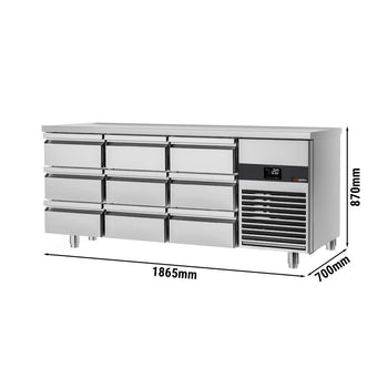 Stół chłodniczy PREMIUM - 1865x700 mm - 9 szuflad - Prime Gastro