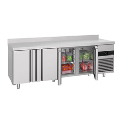 Stół chłodniczy PREMIUM - 2330x700mm - z 4 drzwiami - na rynek PL